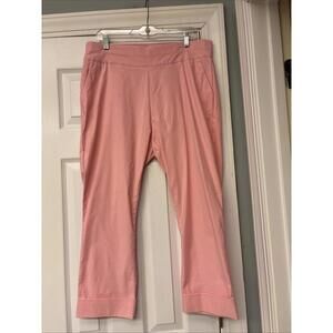 HDE Women’s Stretch Regular Twill Leggings Pant Petal Pink Size XL. Stretch